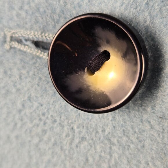 Macintosh New England Size 10 Light Blue Wool Coat Button Front Peter Pan Collar - Picture 4 of 12